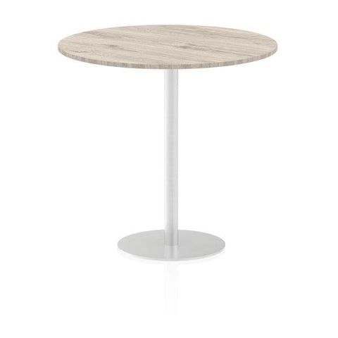 Dynamic Italia Round Poseur Table (Dynamic Italia 1200mm Poseur Round Table Grey Oak Top 1145mm High Leg ITL0171 DD)
