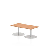 Dynamic Italia Slimline Rectangular Poseur Table (Dynamic Italia 1200 x 600mm Poseur Rectangular Table Oak Top 475mm High Leg ITL0230 DD)