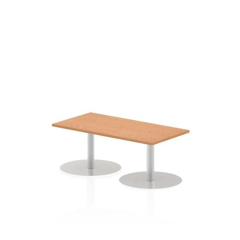 Dynamic Italia Slimline Rectangular Poseur Table (Dynamic Italia 1200 x 600mm Poseur Rectangular Table Oak Top 475mm High Leg ITL0230 DD)