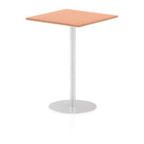 Dynamic Italia Square Poseur Table (Dynamic Italia 800mm Poseur Square Table Beech Top 1145mm High Leg ITL0340 DD)