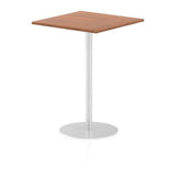 Dynamic Italia Square Poseur Table (Dynamic Italia 800mm Poseur Square Table Walnut Top 1145mm High Leg ITL0341 DD)