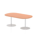 Dynamic Italia Boardroom Table (Dynamic Italia 1800mm Poseur Boardroom Table Beech Top 725mm High Leg ITL0178 DD)