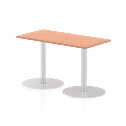 Dynamic Italia Slimline Rectangular Poseur Table (Dynamic Italia 1200 x 600mm Poseur Rectangular Table Beech Top 725mm High Leg ITL0232 DD)