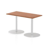 Dynamic Italia Slimline Rectangular Poseur Table (Dynamic Italia 1200 x 600mm Poseur Rectangular Table Walnut Top 725mm High Leg ITL0233 DD)