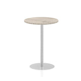 Dynamic Italia Round Poseur Table (Dynamic Italia 800mm Poseur Round Table Grey Oak Top 1145mm High Leg ITL0135 DD)