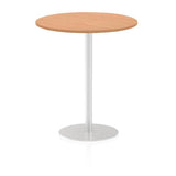 Dynamic Italia Round Poseur Table (Dynamic Italia 1000mm Poseur Round Table Oak Top 1145mm High Leg ITL0152 DD)