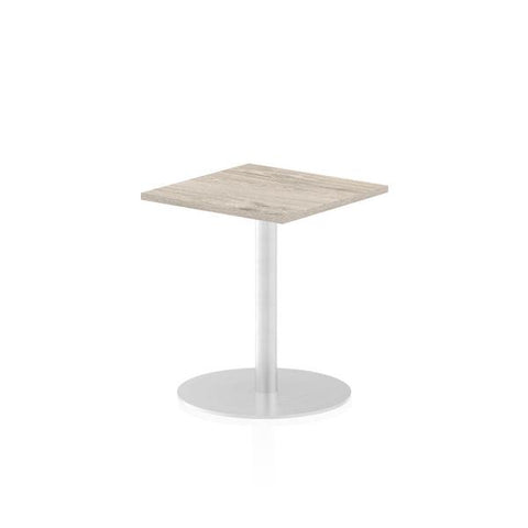 Dynamic Italia Square Poseur Table (Dynamic Italia 600mm Poseur Square Table Grey Oak Top 725mm High Leg ITL0219 DD)