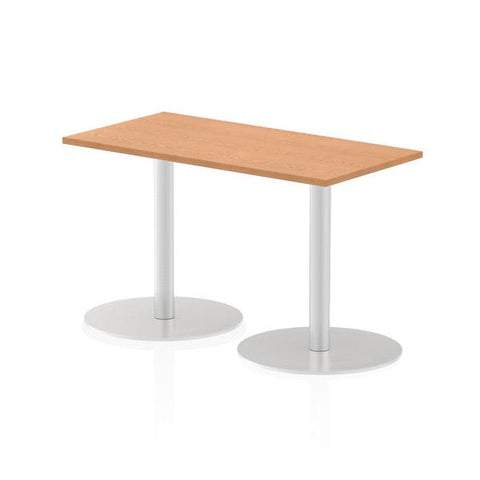 Dynamic Italia Slimline Rectangular Poseur Table (Dynamic Italia 1200 x 600mm Poseur Rectangular Table Oak Top 725mm High Leg ITL0236 DD)