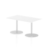 Dynamic Italia Rectangular Poseur Table (Dynamic Italia 1400 x 800mm Poseur Rectangular Table White Top 725mm High Leg ITL0270 DD)