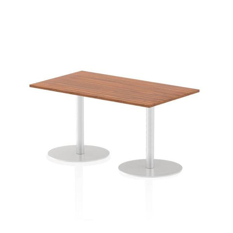 Dynamic Italia Rectangular Poseur Table (Dynamic Italia 1400 x 800mm Poseur Rectangular Table Walnut Top 725mm High Leg ITL0269 DD)