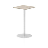 Dynamic Italia Square Poseur Table (Dynamic Italia 600mm Poseur Square Table Grey Oak Top 1145mm High Leg ITL0225 DD)