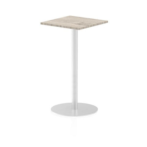 Dynamic Italia Square Poseur Table (Dynamic Italia 600mm Poseur Square Table Grey Oak Top 1145mm High Leg ITL0225 DD)