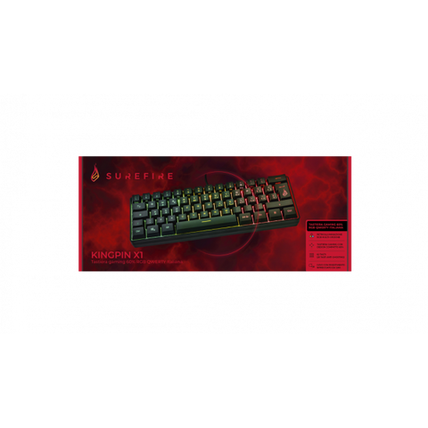 SUREFIRE KINGPIN X1 60 RGB TASTIERA GAMING USB RGB MULTIMEDIALE 25 TASTI ANTI GOSTING LAYOUT ITALIANO
