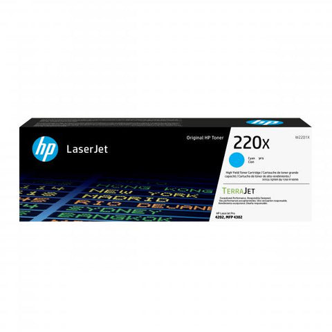 HP Cartuccia toner originale ciano LaserJet 220X (HP 220X CYAN ORIGINAL LASERJET TONER)