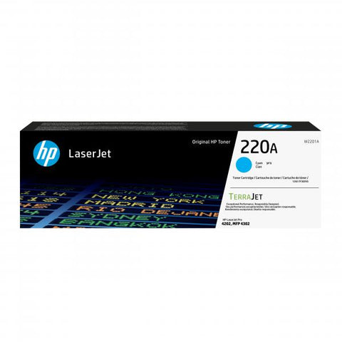 HP Cartuccia toner originale ciano LaserJet 220A (Toner HP 220A / W2201A Cyan)