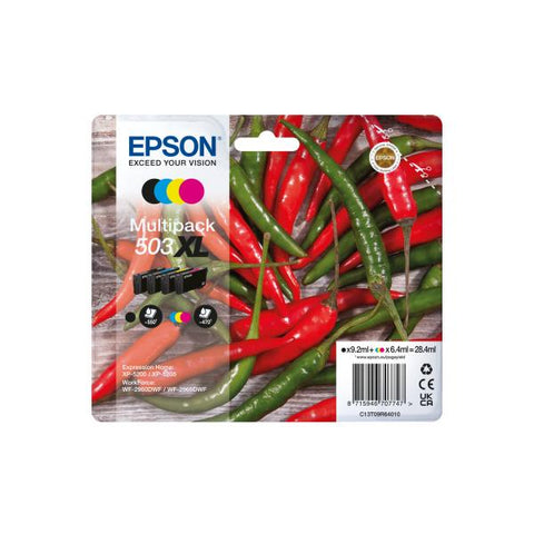 EPSON 503XL MULTIPACK CARTUCCIA INCHIOSTRO CONFEZIONE DA 4 XL NERO-GIALLO-CIANO-MAGENTA PER Expression Home XP-5200, XP-5205 BLISTER CON ALLARME