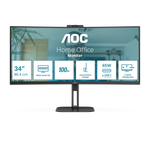 MONITOR AOC LED 34" Wide CURVED CU34V5C/BK VA 3440x1440 4ms 300cd/mq 20.000.000:1 2x5W MM Reg.H HDMI DP USB-C docking