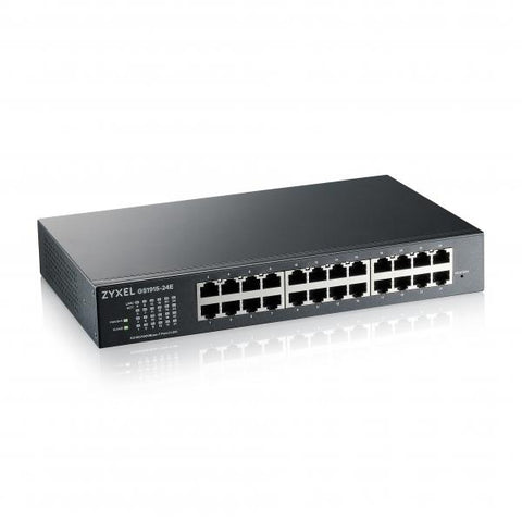 Zyxel GS1915-24E Gestito L2 Gigabit Ethernet [10/100/1000] 1U Nero (Zyxel GS1915 Series GS1915-24E - Switch - compatibile con NebulaFLEX - intelligente - 24 x 10/100/1000 - desktop, montaggio a paret