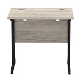 Dynamic MI003371 scrivania (Impulse 800 x 600mm Straight Desk Grey Oak Top Black Cantilever Leg MI003371 DD)