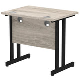 Dynamic MI003371 scrivania (Impulse 800 x 600mm Straight Desk Grey Oak Top Black Cantilever Leg MI003371 DD)