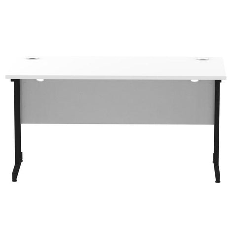 Dynamic MI003322 scrivania (Impulse 1400 x 600mm Straight Desk White Top Black Cantilever Leg MI003322 DD)