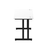 Dynamic MI003322 scrivania (Impulse 1400 x 600mm Straight Desk White Top Black Cantilever Leg MI003322 DD)