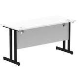 Dynamic MI003322 scrivania (Impulse 1400 x 600mm Straight Desk White Top Black Cantilever Leg MI003322 DD)