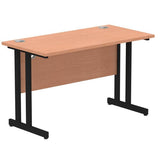Dynamic MI003196 scrivania (Impulse 1200 x 600mm Straight Desk Beech Top Black Cantilever Leg MI003196 DD)