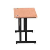 Dynamic MI003196 scrivania (Impulse 1200 x 600mm Straight Desk Beech Top Black Cantilever Leg MI003196 DD)