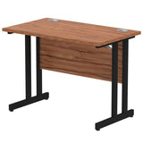 Dynamic I004302 scrivania (Impulse 1000 x 600mm Straight Desk Walnut Top Black Cantilever Leg I004302 DD)