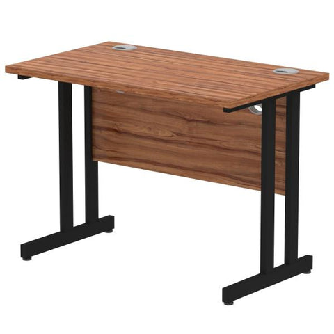 Dynamic I004302 scrivania (Impulse 1000 x 600mm Straight Desk Walnut Top Black Cantilever Leg I004302 DD)