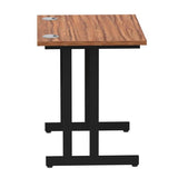 Dynamic MI003281 scrivania (Impulse 800 x 600mm Straight Desk Walnut Top Black Cantilever Leg MI003281 DD)