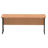 Dynamic MI003310 scrivania (Impulse 1800 x 600mm Straight Desk Oak Top Black Cantilever Leg MI003310 DD)