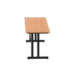 Dynamic MI003310 scrivania (Impulse 1800 x 600mm Straight Desk Oak Top Black Cantilever Leg MI003310 DD)