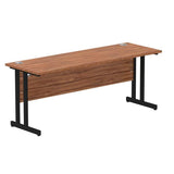 Dynamic MI003280 scrivania (Impulse 1800 x 600mm Straight Desk Walnut Top Black Cantilever Leg MI003280 DD)