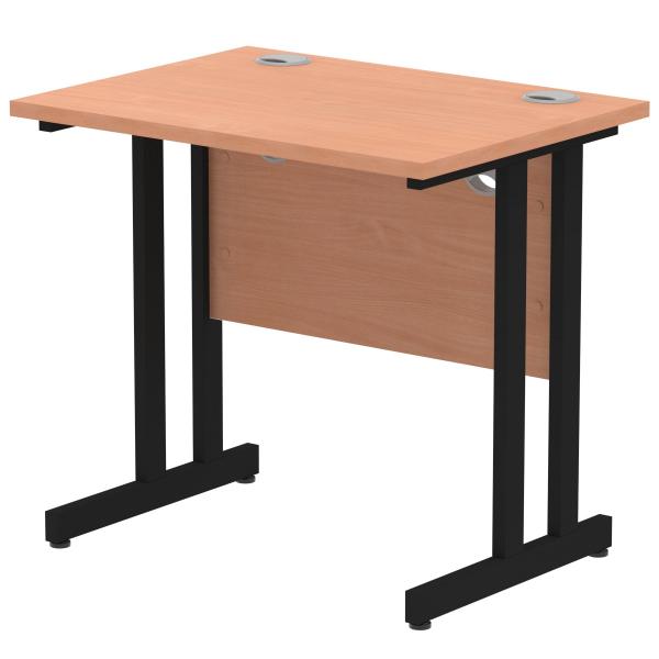 Dynamic MI003221 scrivania (Impulse 800 x 600mm Straight Desk Beech Top Black Cantilever Leg MI003221 DD)