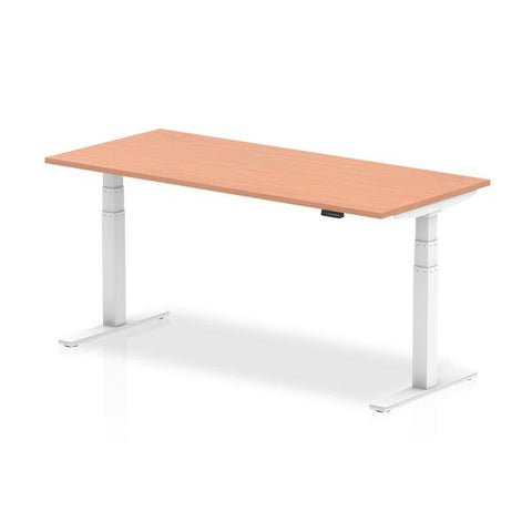 Dynamic Air (Dynamic Air 1800 x 800mm Height Adjustable Desk Beech Top White Leg HA01024 DD)