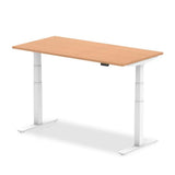Dynamic Air Colore quercia, Bianco (Dynamic Air 1600 x 800mm Height Adjustable Desk Oak Top White Leg HA01039 DD)