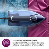 PHILIPS DST8020/20 AZUR SERE 8000 FERRO DA STIRO A VAPORE 3.000 W COLPO VAPORE 240GR CAPACITAì 300 ML PIASTRA STEAMGLIDE ELITE BLU