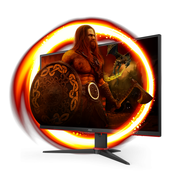 AOC G2 Q27G2E/BK Monitor PC 68,6 cm [27] 2560 x 1440 Pixel Quad HD Nero, Rosso (AOC LED-sk?rm - 27)