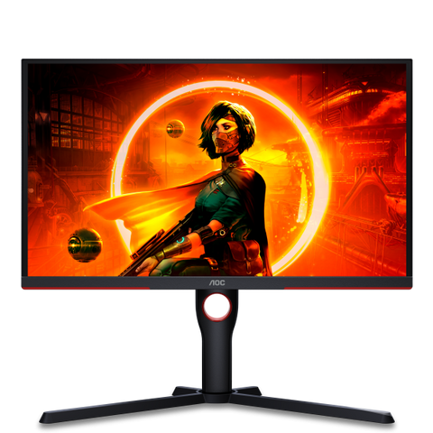 AOC G3 25G3ZM/BK Monitor PC 62,2 cm [24.5] 1920 x 1080 Pixel Full HD Nero, Rosso (24.5 VA 1920x1080 240Hz HDMI)