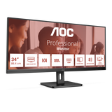 AOC U34E2M Monitor PC 86,4 cm [34] 3440 x 1440 Pixel Wide Quad HD Nero (AOC Essential-line U34E2M/BK - Monitor a LED - 34 - 3440 x 1440 WQHD @ 100 Hz - VA - 300 cd/m? - 4000:1 - 4 ms - 2xHDMI, Displa