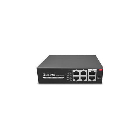 Switch Atlantis Land NetPower F6P4-65W Fast Ethernet PoE de 4 puertos