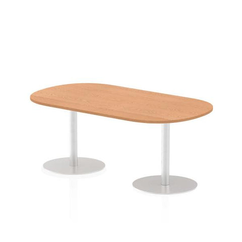 Dynamic Italia Boardroom Table (Dynamic Italia 1800mm Poseur Boardroom Table Oak Top 725mm High Leg ITL0182 DD)