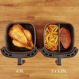 Tefal Easy Fry & Grill EY801D 6,5 L Indipendente 1650 W Friggitrice ad aria calda Nero, Acciaio inossidabile