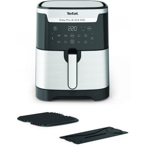 Tefal Easy Fry & Grill EY801D 6,5 L Indipendente 1650 W Friggitrice ad aria calda Nero, Acciaio inossidabile