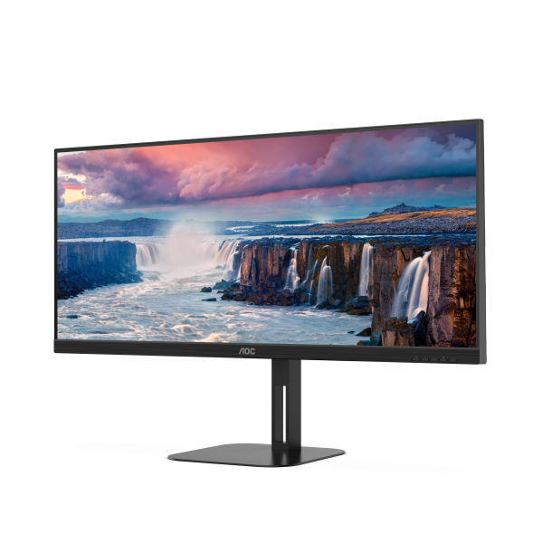 AOC V5 U34V5C/BK Monitor PC 86,4 cm [34] 3440 x 1440 Pixel UltraWide Quad HD LCD Nero (AOC Value-line U34V5C/BK - V5 series - monitor a LED - 34 - 3440 x 1440 WQHD @ 100 Hz - VA - 300 cd/m? - 4000:1
