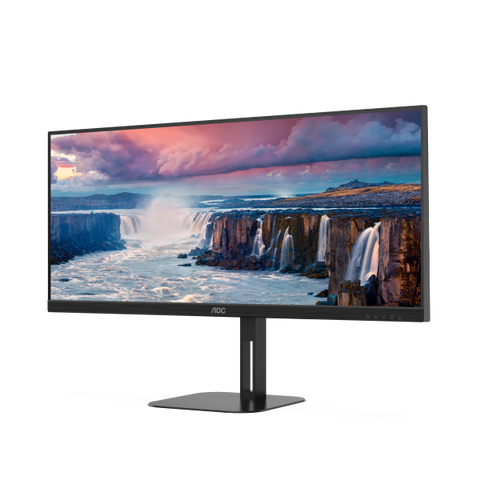 AOC V5 U34V5C/BK Monitor PC 86,4 cm [34] 3440 x 1440 Pixel UltraWide Quad HD LCD Nero (AOC Value-line U34V5C/BK - V5 series - monitor a LED - 34 [34 visualizzabile] - 3440 x 1440 WQHD @ 100 Hz - VA -