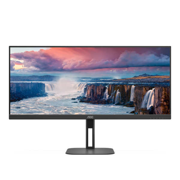 AOC V5 U34V5C/BK Monitor PC 86,4 cm [34] 3440 x 1440 Pixel UltraWide Quad HD LCD Nero (AOC Value-line U34V5C/BK - V5 series - monitor a LED - 34 - 3440 x 1440 WQHD @ 100 Hz - VA - 300 cd/m? - 4000:1