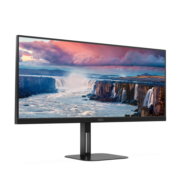 AOC V5 U34V5C/BK Monitor PC 86,4 cm [34] 3440 x 1440 Pixel UltraWide Quad HD LCD Nero (AOC Value-line U34V5C/BK - V5 series - monitor a LED - 34 - 3440 x 1440 WQHD @ 100 Hz - VA - 300 cd/m? - 4000:1